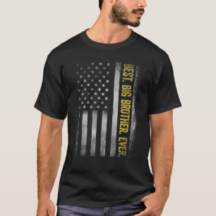 Bester großer Bruder je Vintage amerikanische Flag T-Shirt