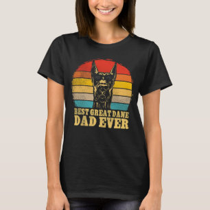 Bester großer Dane Vater je Retro Vintag T-Shirt