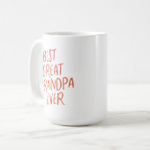 Bester Großer Großvater je Roter Typ Kaffeetasse (Vorderseite Links)
