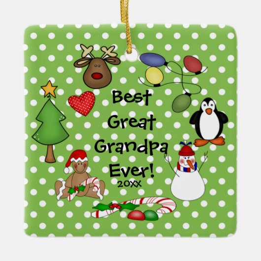 Bester Großer Opa Ever Weihnachtsschmuck (Vorderseite)