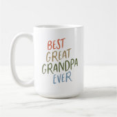 Bester Großer Opa je farbenfroher Urlaubstyp Kaffeetasse (Links)