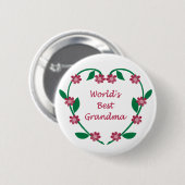 Bester Großmutterknopf der Welt Button (Vorne & Hinten)