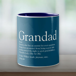 Bester Großvater Aller Zeiten, Opa, Papa Definitio Zweifarbige Tasse