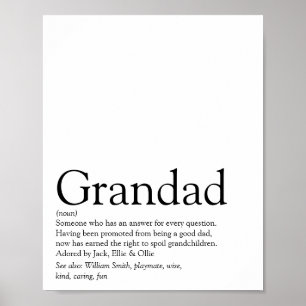 Bester Großvater der Welt, Opa, Papa Definition Poster