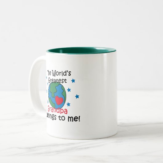 Bester Großvater gehört mir Zweifarbige Tasse (Vorderseite Links)