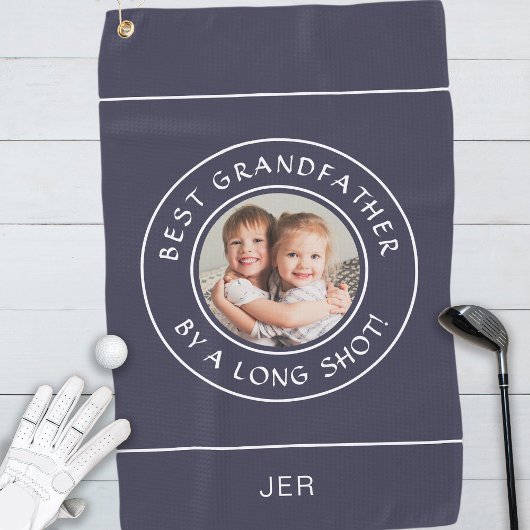 Bester Großvater Golfer Funny Foto Geschenk Navy B Golfhandtuch