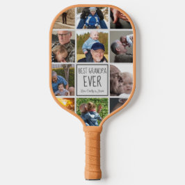 Bester Großvater je Foto-Collage-Text als Pickleball Schläger
