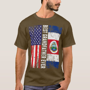 Bester Großvater je Funny Vatertag Costa Rica T-Shirt