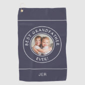 Bester Großvater je Golfer Niedliches Foto Geschen Golfhandtuch (Vorderseite)