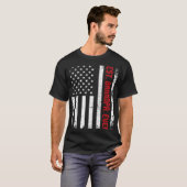Bester Großvater je US-amerikanischer Flaggen Vint T-Shirt (Vorne ganz)