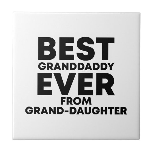 Bester Großvater je von Enkelin Fliese (Vorderseite)