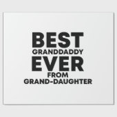 Bester Großvater je von Enkelin Geschenkpapier (Flach)