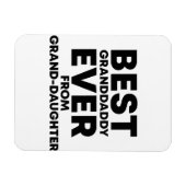 Bester Großvater je von Enkelin Magnet (Horizontal)