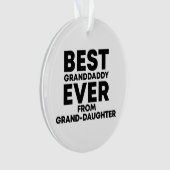 Bester Großvater je von Enkelin Ornament (Vorderseite)