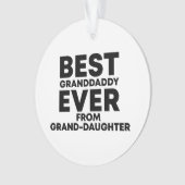 Bester Großvater je von Enkelin Ornament (Vorderseite)