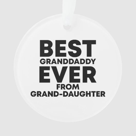 Bester Großvater je von Enkelin Ornament (Vorderseite)