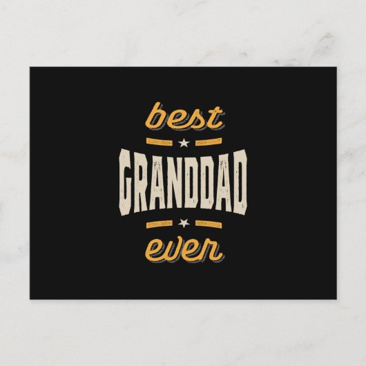 Bester Großvater je zum Vatertag Postkarte (Vorderseite)