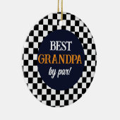 Bester Großvater Moderner Karo Keramik Ornament (Rechts)