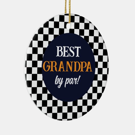 Bester Großvater Moderner Karo Keramik Ornament (Rechts)