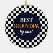 Bester Großvater Moderner Karo Keramik Ornament (Hinten)