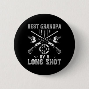 Bester Großvater nach langem Schuss - Männchen Hir Button