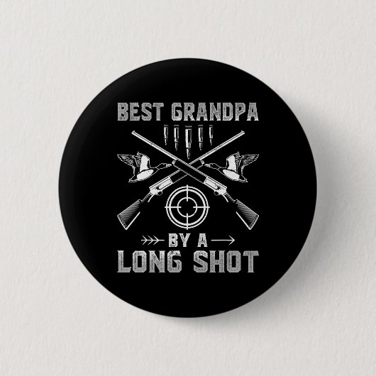 Bester Großvater nach langem Schuss - Männchen Hir Button (Vorderseite)