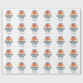 Bester Großvater Ruhender Golfplatz Vater Retro Cu Geschenkpapier (Flach)