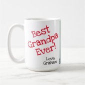 bester Großvater überhaupt mit Bild Kaffeetasse (Links)