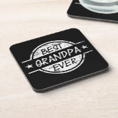 Bester Großvater überhaupt weiß Getränkeuntersetzer (Linke Seite)