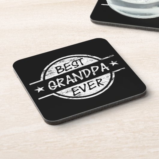 Bester Großvater überhaupt weiß Getränkeuntersetzer (Linke Seite)