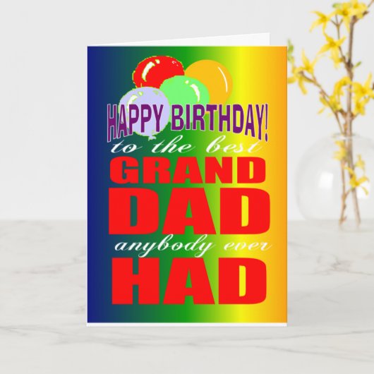 Bester Großvater zum Geburtstag Karte (Gelbe Blume)