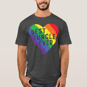 Bester Guncle je LGBTQ-Flag mit Regenbogenfarben T-Shirt