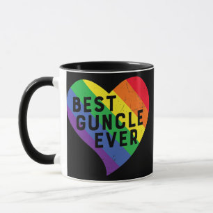 Bester Guncle je LGBTQ-Flag mit Regenbogenfarben Tasse