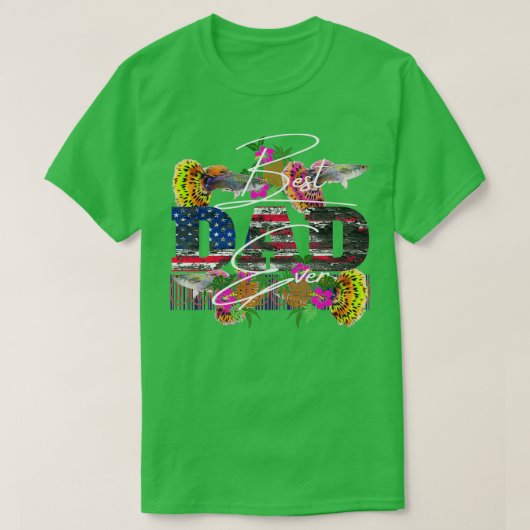 Bester Guppy-Vater je 1 T-Shirt (Design vorne)