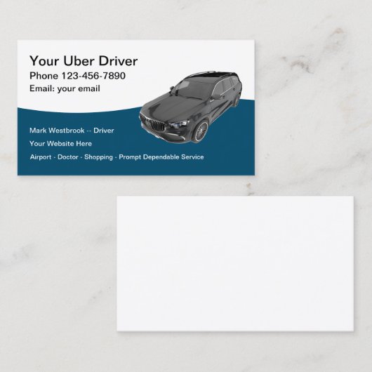 Bester Hagelservice Taxi Service Visitenkarte (Vorne/Hinten)