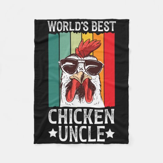 Bester Hähnchen-Onkel der Welt Hähnchenbesitzer Hä Fleecedecke (Vorderseite)