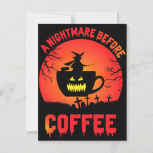 Bester Halloween-Coffee-Spooky Brew & Coffein Fun  Postkarte