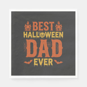 Bester Halloween-Vater überhaupt Vintage abgenutzt Serviette