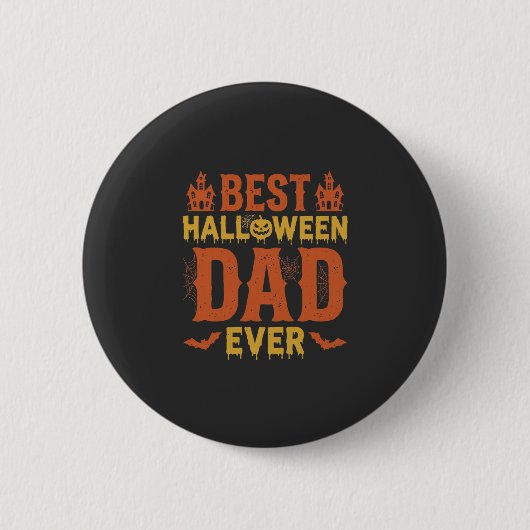 Bester Halloween-Vater überhaupt Vintage-Distresse Button (Vorderseite)