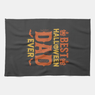Bester Halloween-Vater überhaupt Vintage-Distresse Geschirrtuch