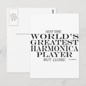 Bester Harmonica Player Nah Postkarte (Vorne/Hinten)