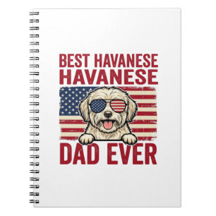 Bester Havanese-Vater Aller Patrioten Hund-Shirt-D Notizblock