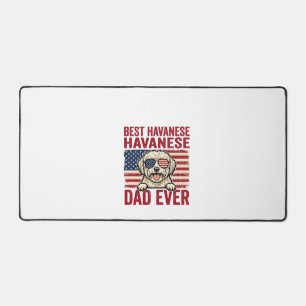 Bester Havanese-Vater Aller Patrioten Hund-Shirt-D Schreibtischunterlage