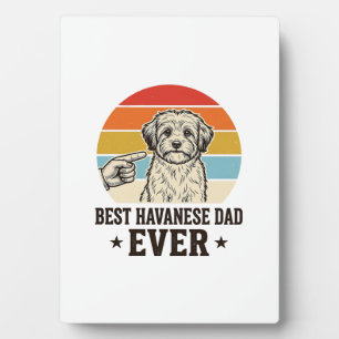 Bester Havanese-Vater Aller Zeiten Vintage-Hund-Sh Fotoplatte