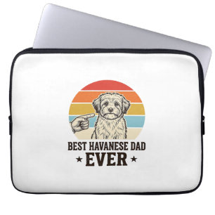 Bester Havanese-Vater Aller Zeiten Vintage-Hund-Sh Laptopschutzhülle