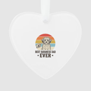 Bester Havanese-Vater Aller Zeiten Vintage-Hund-Sh Ornament