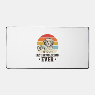 Bester Havanese-Vater Aller Zeiten Vintage-Hund-Sh Schreibtischunterlage