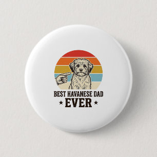 Bester Havanese-Vater Aller Zeiten Vintage-Hundefa Button