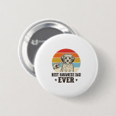 Bester Havanese-Vater Aller Zeiten Vintage-Hundefa Button (Vorne & Hinten)