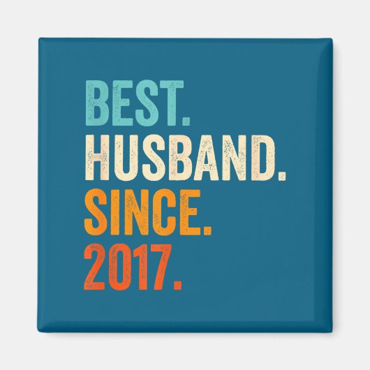Bester Hemd Ehemann seit 2017 8. Hochzeit Magnet (Vorne)